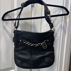 Coach Black Leather Shoulder Bag